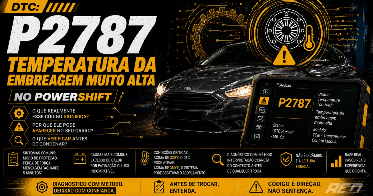 DTC: P2787 — temperatura da embreagem muito alta
